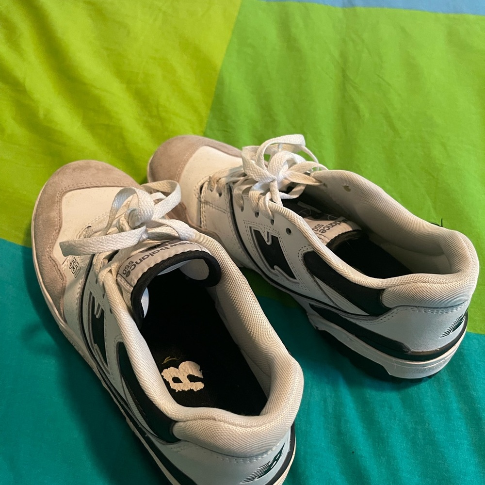 New Balance White and Black Athletic Shoes